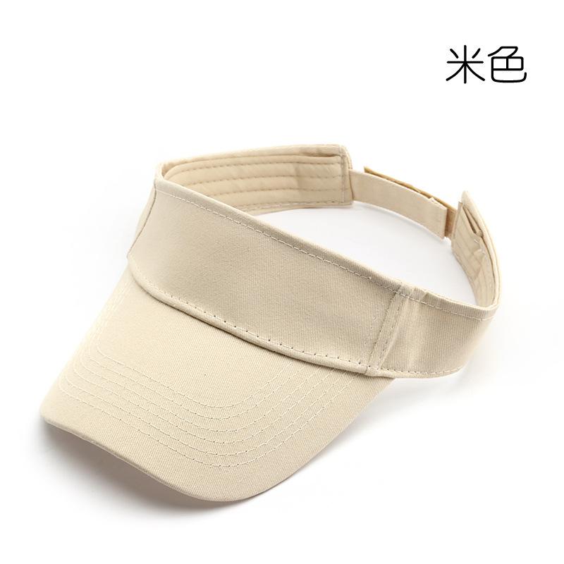 

Hat fashionable solid color light board curved brim baseball cap outdoor sunscreen sunshade breathable empty top cap cap adjustable бежевий