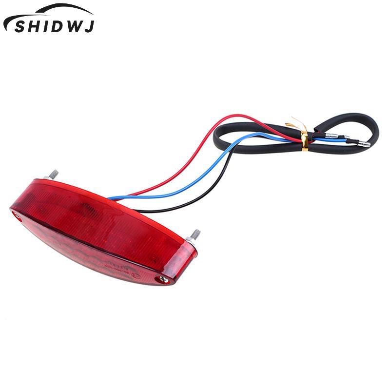 1pc 28 LEDs 3W 12V Motorcycle Rear Light Led Bike Rear Tail Stop Brake Ellipse Light Easy To Mount Directly Bolt On