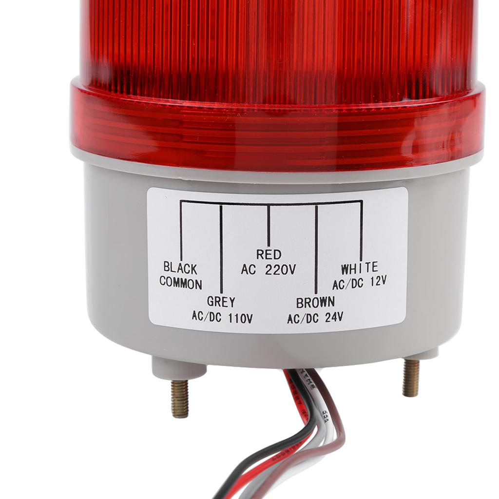 1pc Red LED Emergency Warning Lighting Bulb Rotating Beacon Lamp AC220V