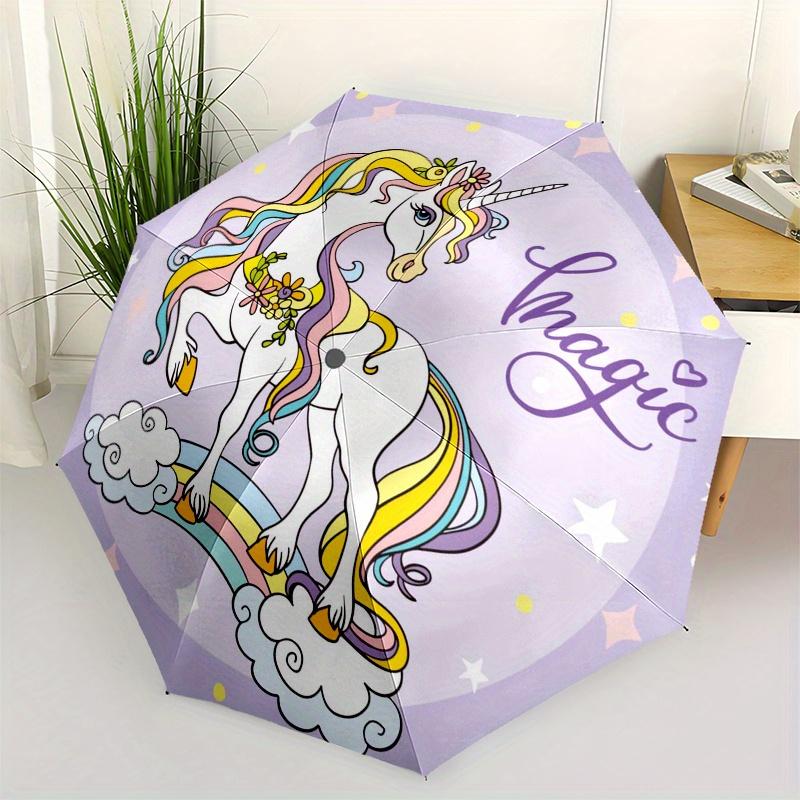 Magical Unicorn Party Supplies: Enchanted Decorations for Kids' EventsUmbrella, Portable 3-Fold Umbrella for Men & Women,Christmas Gift ES262