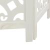 5 Panel Room Divider White Solid Wood Paulownia