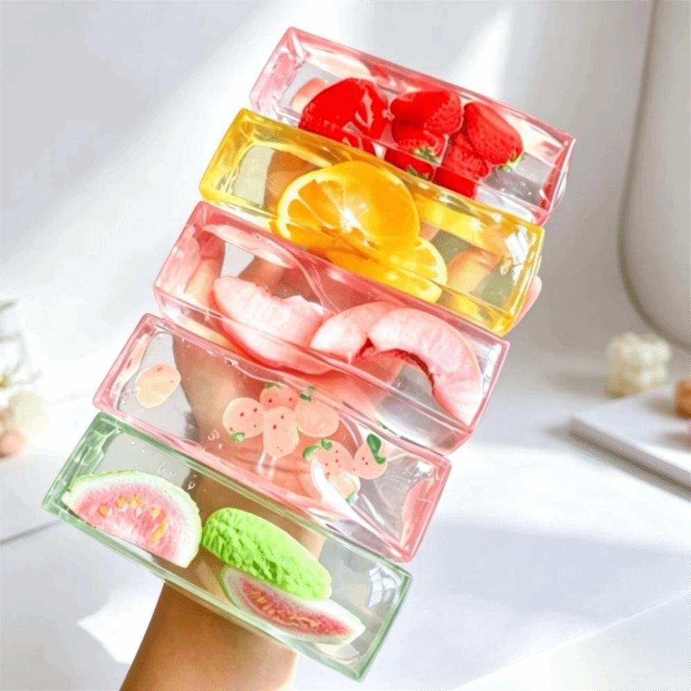 Slow Rebound Squishy Toy Soft Fruit Slush Squishy Toy Sensory Toy Fruit Ice Cube Squishy Toy Party