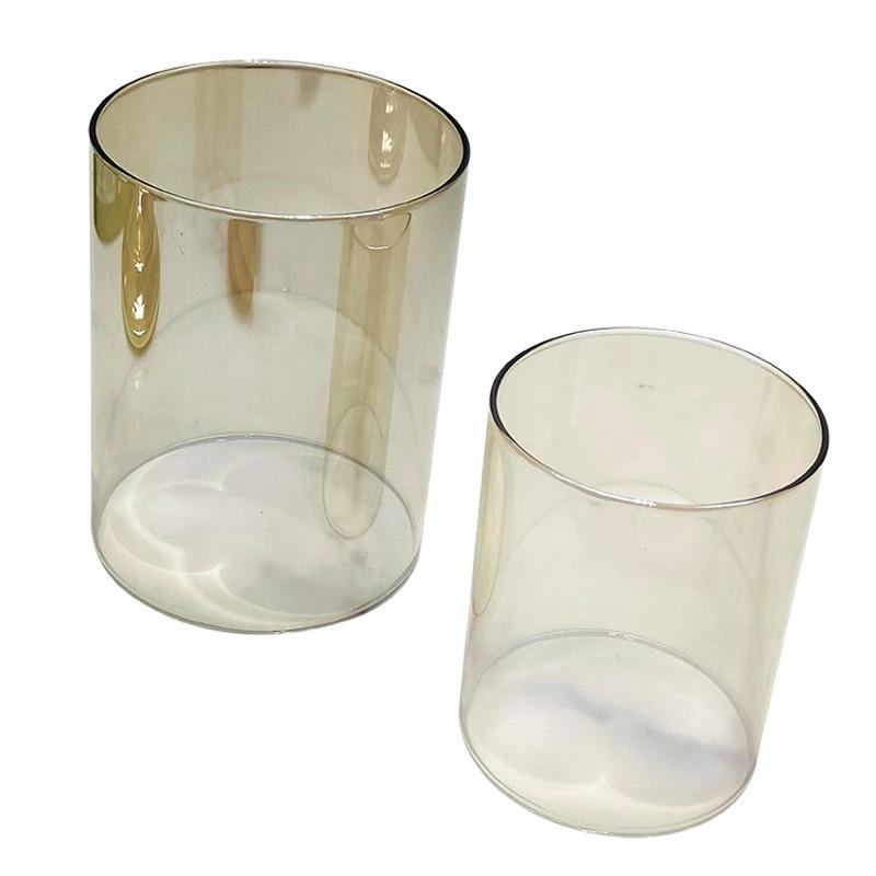 Glass Candle Stand Windshield Lampshade Wedding Candle Holder for Table Decorative Lighting