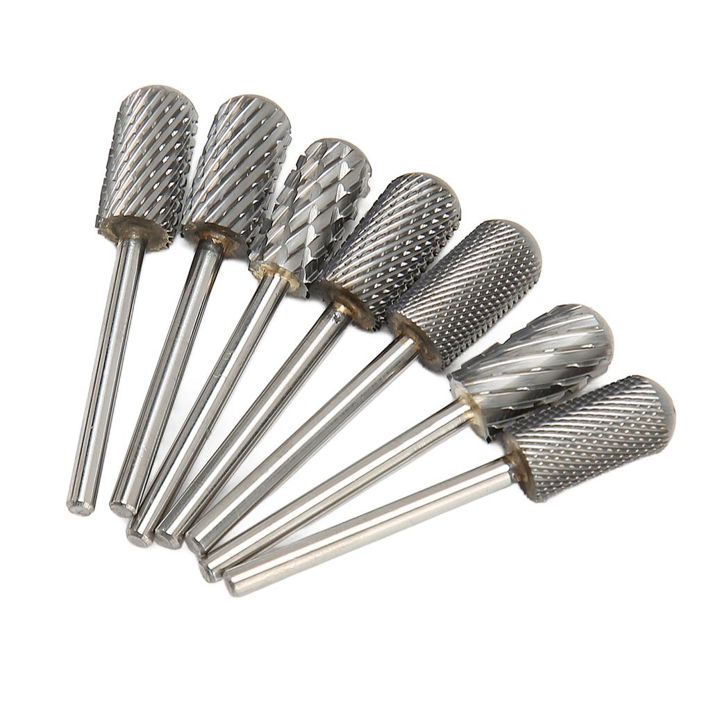 7pcs Tungsten Steel Nail Drill Bit Professional Portable Nail Artist Beginner Cuticle Remover Bits