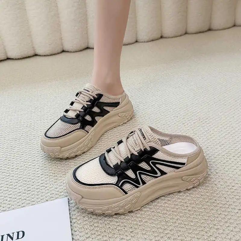 Fashion Lace-up Autumn Women's Boot Shoes For Gym New In Ladies Boots Sports Tennis For Women Gym Sneakers Luxery Basctt Trend