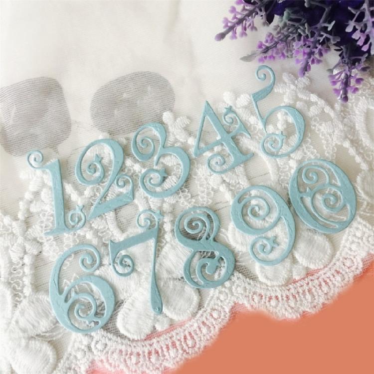 Kohlenstoffstahl-Stanzformen Zahlen-Stanzschablonen für Scrapbooking, Kartenherstellung, Fotoalbum, Verpackungsdekoration