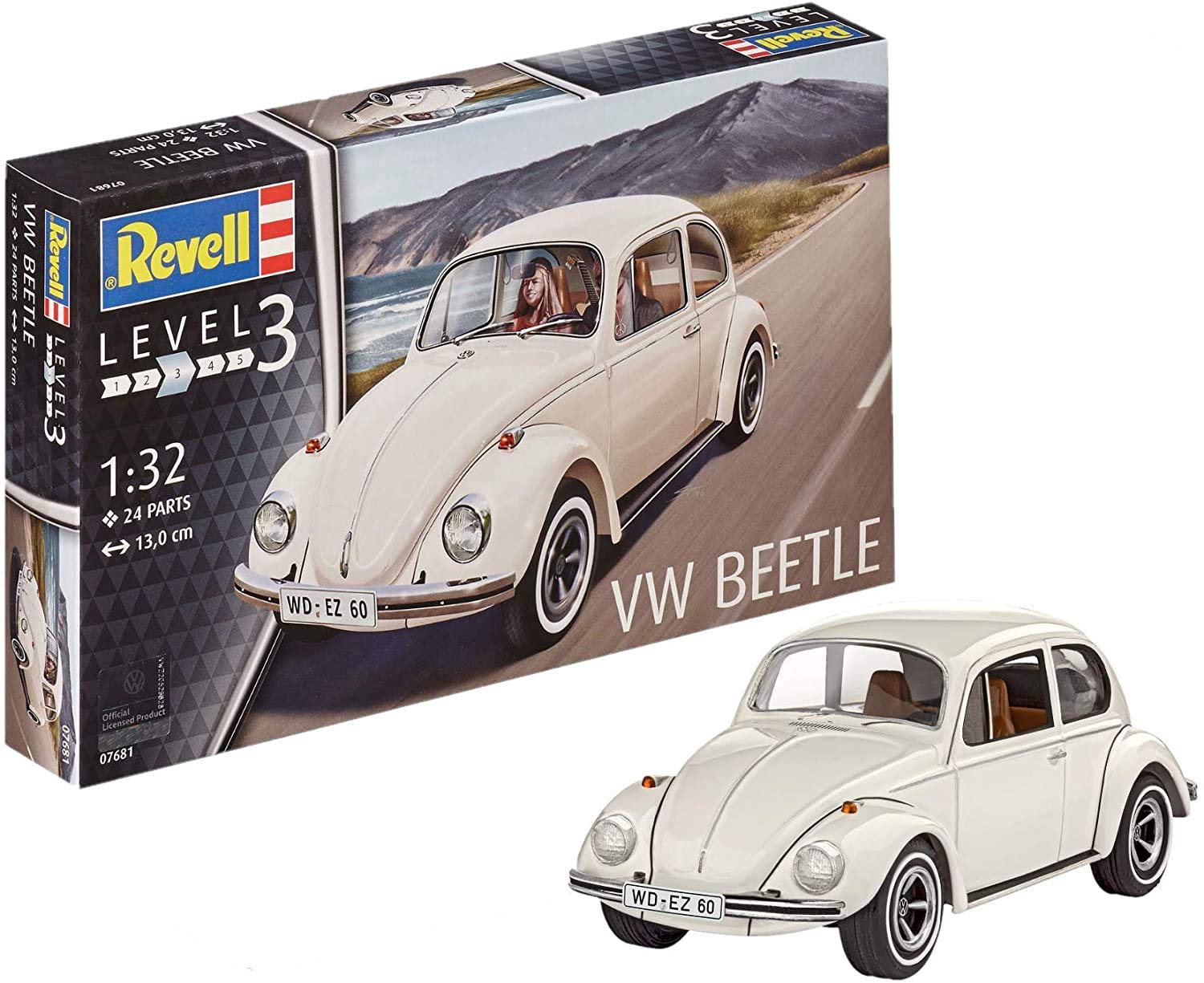

Немецкая Revell Volkswagen Beetle Пластиковая модель 07681 1/32 Жук