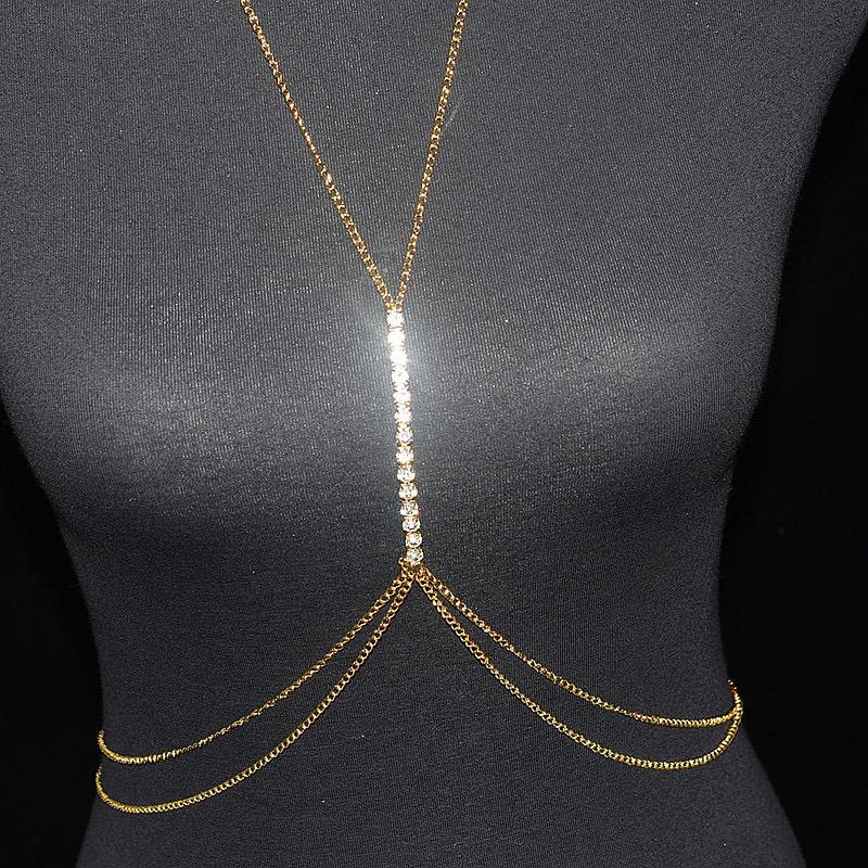Sexy Body Chain Fashion Jewelry Diamond Chest Chain