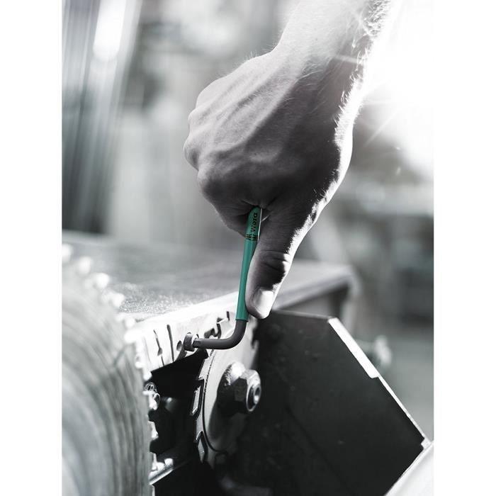 Clés mâles Torx - WERA - Multicouleurs - Jeu de 9 pièces - Corps gainé - Magnétiseur intégré