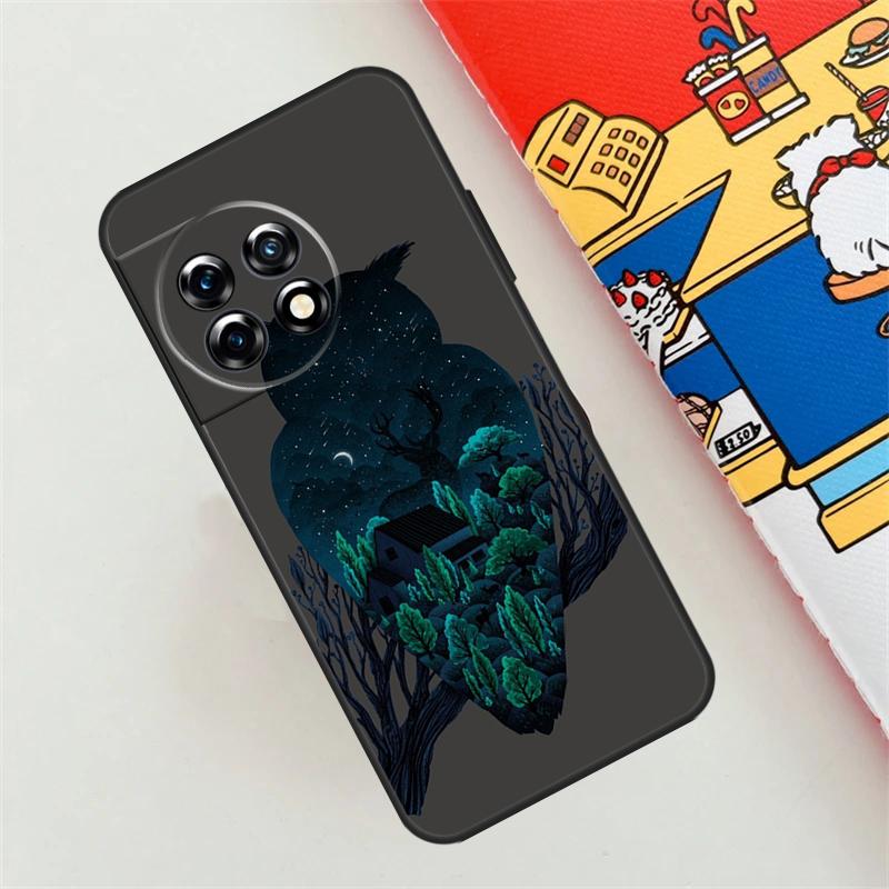 Owl Watercolor Animal Case For OnePlus Nord CE 4 3 2 Lite N10 N20 N30 OnePlus 12 11 9 10 Pro 10T 9R 10R 12R Cover