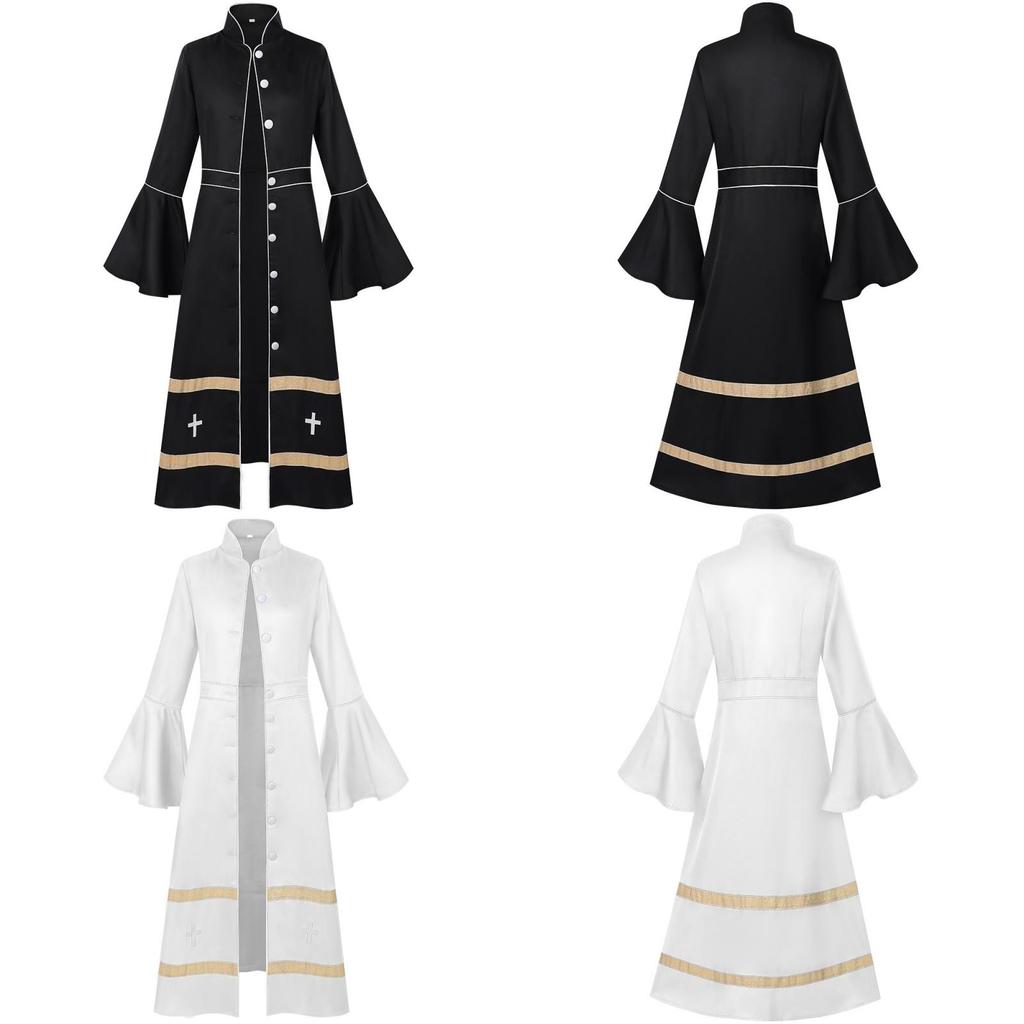 Fantasy Wizard Cosplay Dress With Polyester Fabric For Halloween Costume Party