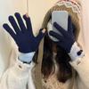 Korean Style Warm Knitted Gloves Touch-screen Riding Protective Mittens  Daily Use