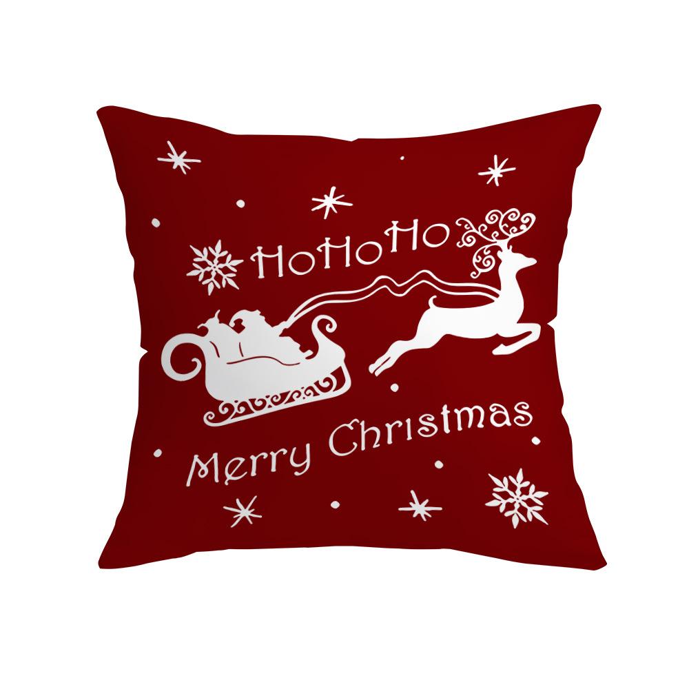 

Red Christmas Digital Printed Throw Pillow Cover Home Decoration Square Cushion Pillow Cover 45*45cm