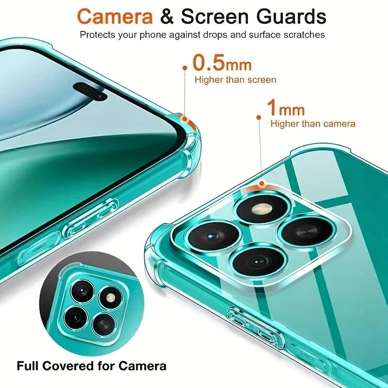 EUCAGR For Transparent Phone Case for Honor X8c 4G Soft TPU Silicone Back Cover for Honor X8c Clear Case