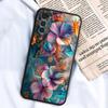 Butterfly Flower Pattern Phone Case For Motorola G85 Edge 50 G24 G35 G14 G04 40 G72 G34 G G54 G13 G32 5G Black