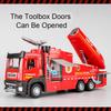 1:32 Fire Engine Model Toy City Sanitation Sweeper Diecast Metal Truck Doors Opened Sound Light Miniature Vehice Children's Toys