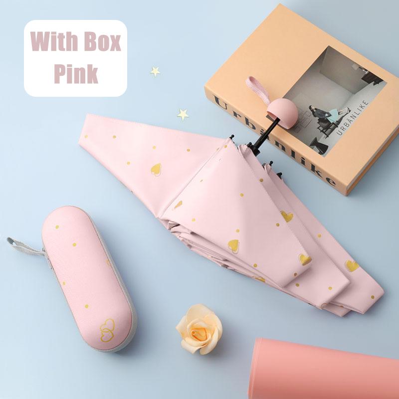 

Мини портативный складной солнцезащитный козырек для женщин, защита от солнца, защита от ультрафиолета, компактный зонт от дождя и солнца, роскошный стиль, черная резиновая ручка