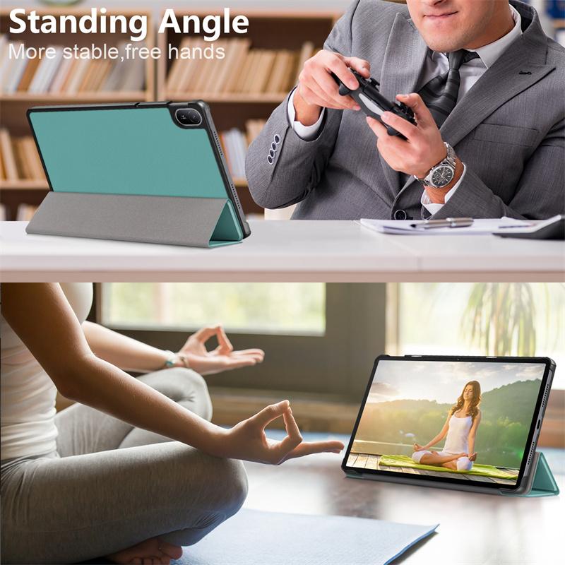 For Huawei MatePad SE 11 2024 Case Tri-folding PU Leather Painted Stand Smart Cover Funda For MatePad SE 11 inch AGS6-W00