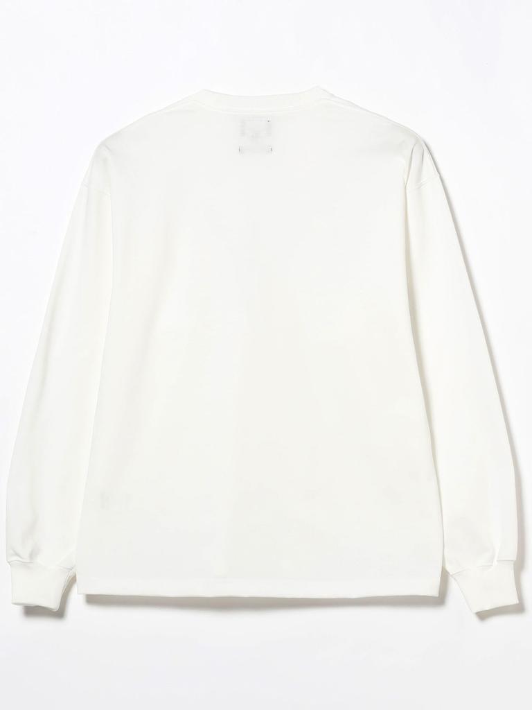 Beams Long Sleeve Jersey Size 11140220803 Men's T-Shirt, White, M,