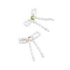 Pearl stud earrings niche beaded bow design earrings small fragrant light luxury earrings earrings