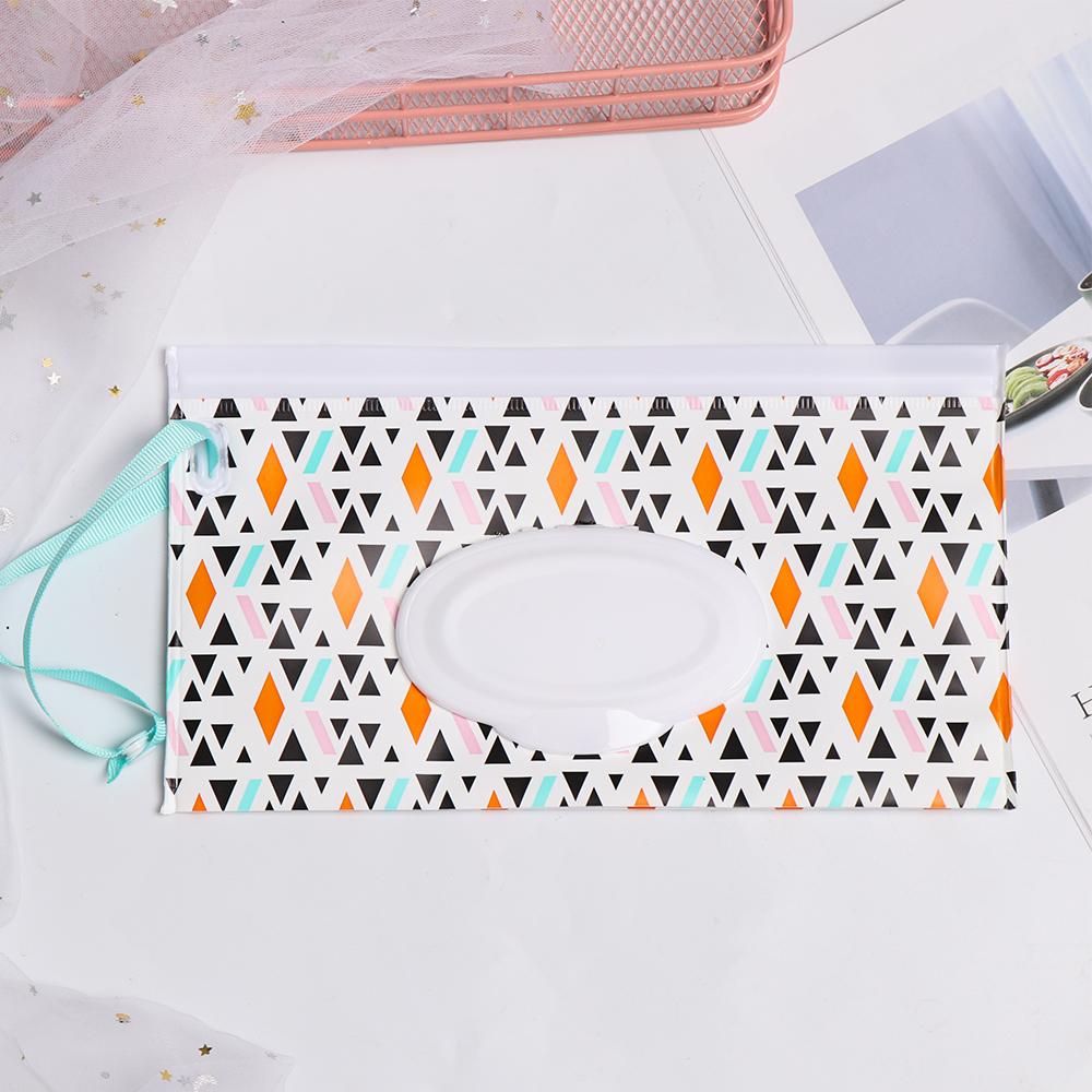 Baby Product Flip Cover Portable Stroller Accessories Wet Wipes Bag Cosmetic Pouch Tissue Box