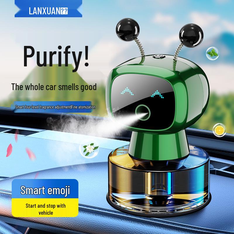 Smart Robot Car Aroma Diffuser: Long-lasting Fresh Scent for Car Interiors.