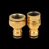 [J] 2pcs Standard Aluminum Hose Connector Set - 4/6'' Tap Fitting Quick Connect For Garden Pipes Hose Connector