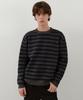 Wednesday Oasis Hush Hazzi Stripe Round Knit_Charcoal(Wc25-Kn60)