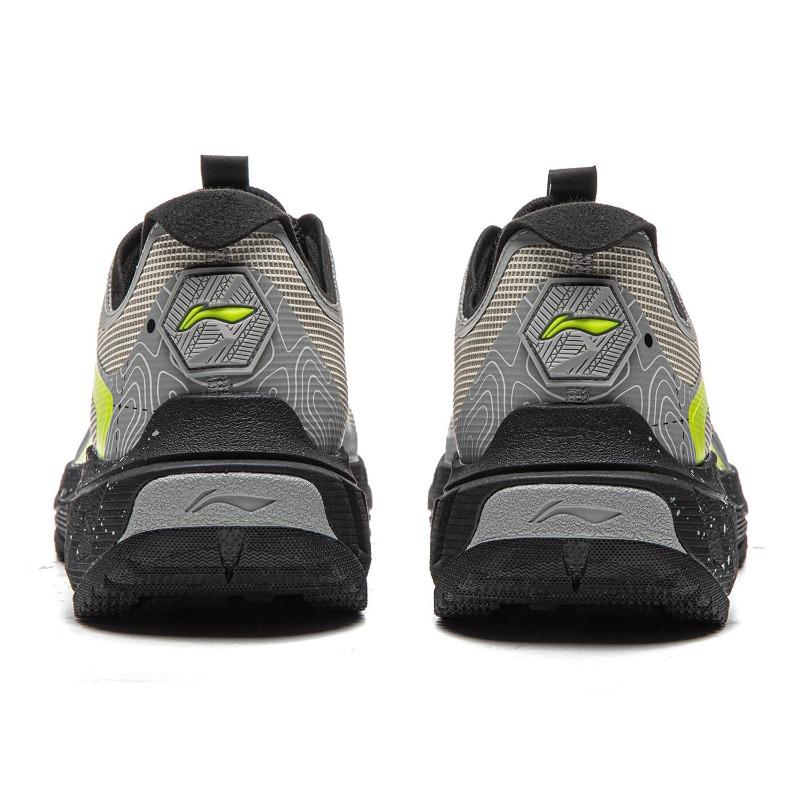 Li-Ning Zhuye V2 Mens Low Top Trail Running Shoes Gray Thick Sole Anti Slip ARSW123-2