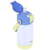 Thermo mug, bottle for children with a straw and spout, 360 ml - blue
