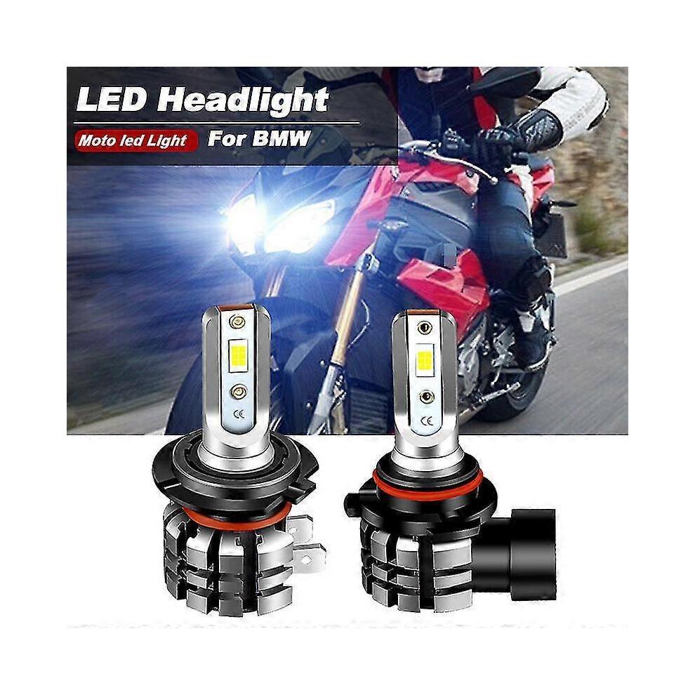 2pc Motorcycle H7 + Hb3 Led Headlight Bulbs Conversion Kit 2pc 6000k for Bmw S1000r 2014 - 2019