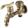 Brass AntiqueOutside Toilet Tap Washing Machine Bibcock Decorative Outdoor Garden Basin Wall Mount Single Cold Water Faucet