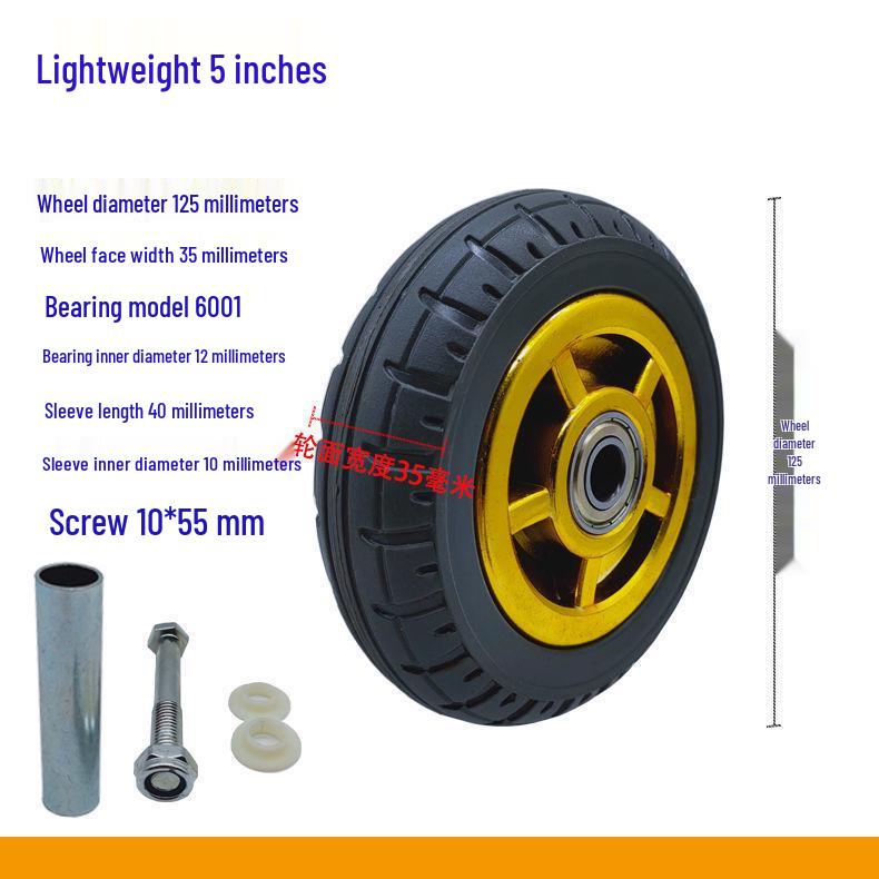 Silent Swivel Rubber Casters for Light To Heavy Duty: 3-8 Inch