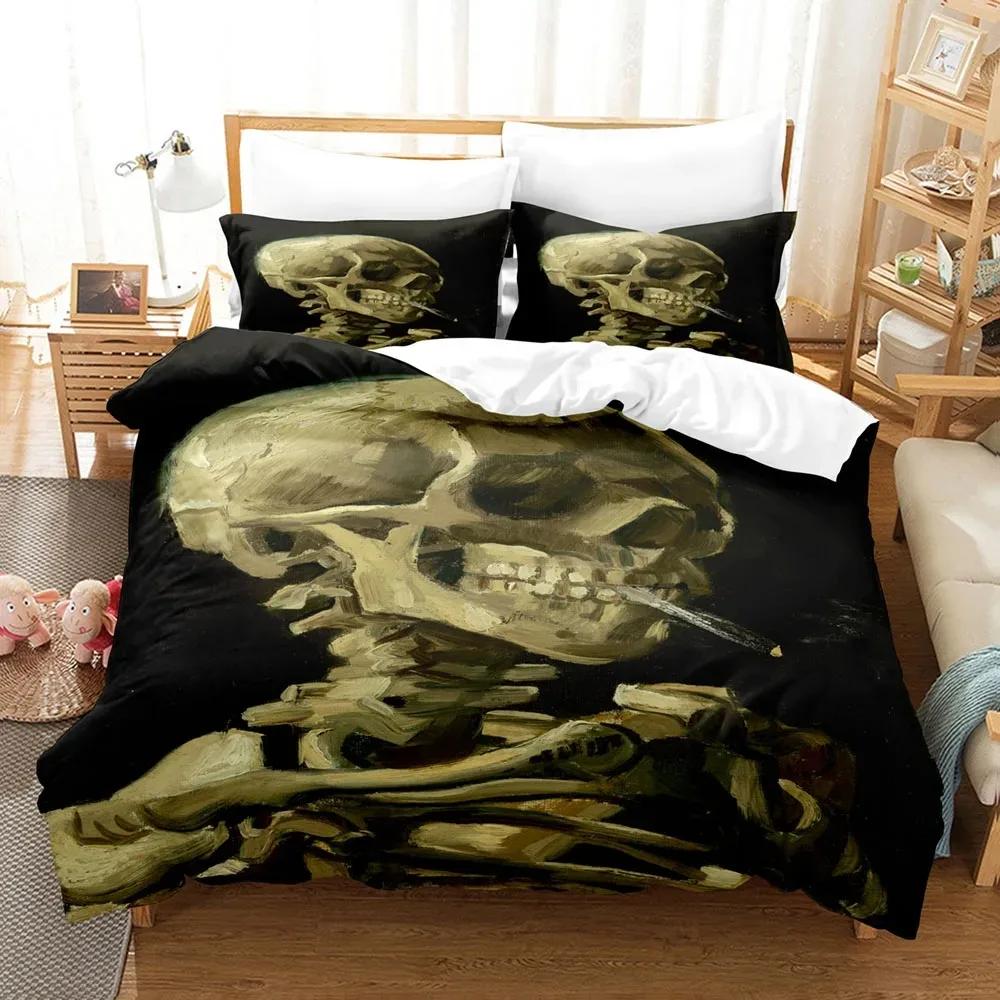 Комплект постільної білизни Ван Гога з картиною маслом Queen King Size Bedroom Decor Підодіяльник і наволочка Домашній текстиль