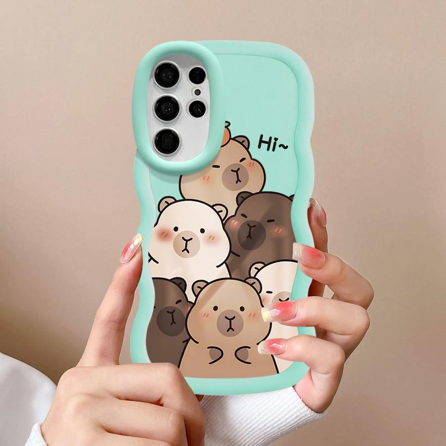 Case for Samsung Galaxy S23 Plus S22 Ultra S25 A26 S20 FE A25 S21 S24 Soft Phone Cover A35 A24 A55 A36 A54 A34 Capybara Cute