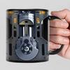 3D Engine Print Mug Ceramic Coffee Cup Dishwasher & Microwave Safe Mechanic Workshop Drinkware Unique Gift for Car Enthusiasts Mechanics