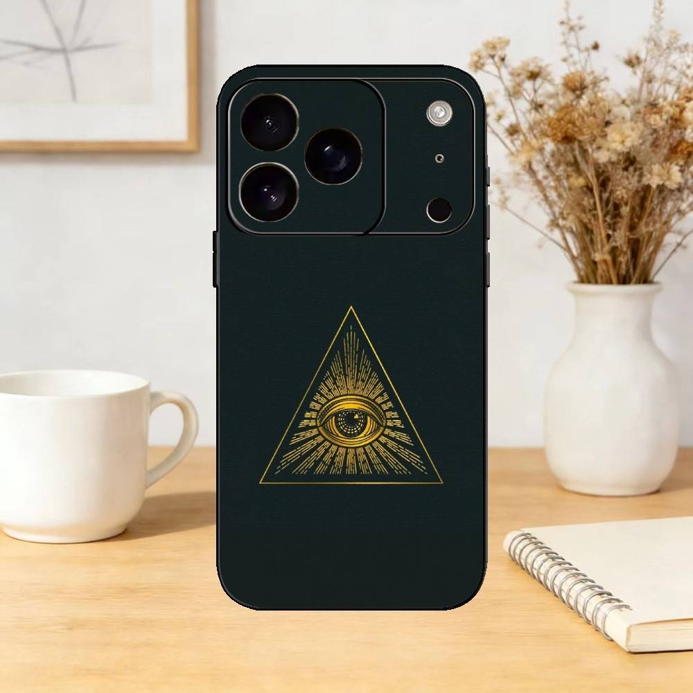 Freemasonry Symbol Phone Case Silicone Black Soft For IPhone 17,16,15,14,13,12,11,SE,Plus Pro Max