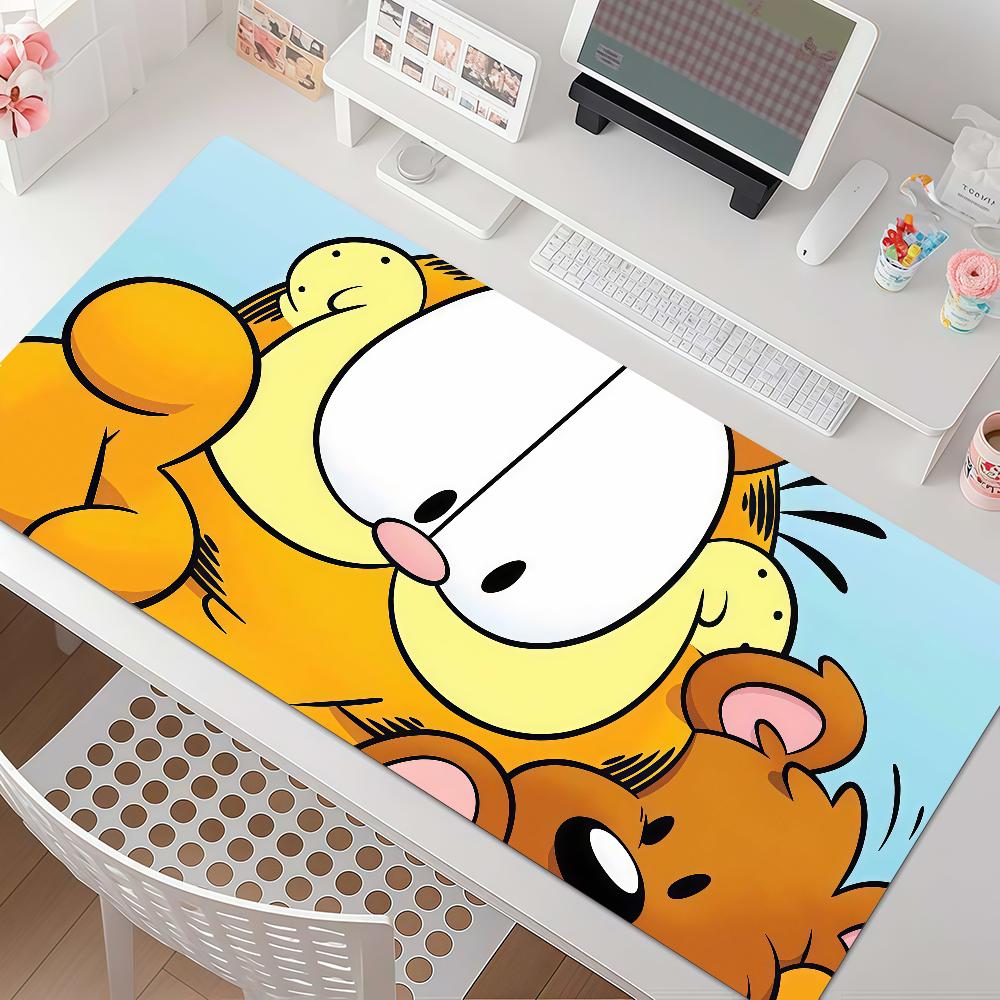 Cartoon cute G-Garfield Mouse Pad Square Office Gaming Desk Mat Waterproof Non-Slip Rubber Decorative