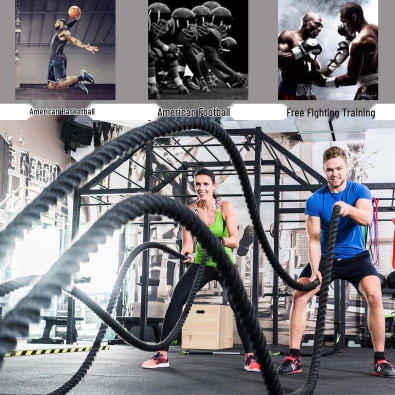 Giant Ring Professional UFC MMA Fitness Battle Rope for Explosive Power Training