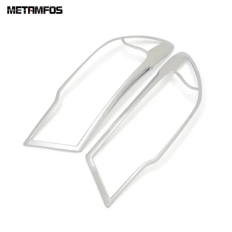 Head Light Lamp Cover Trim For Jeep Compass 2017 2018   Chrome Front Headlight Protection Frame Exterior Accessories