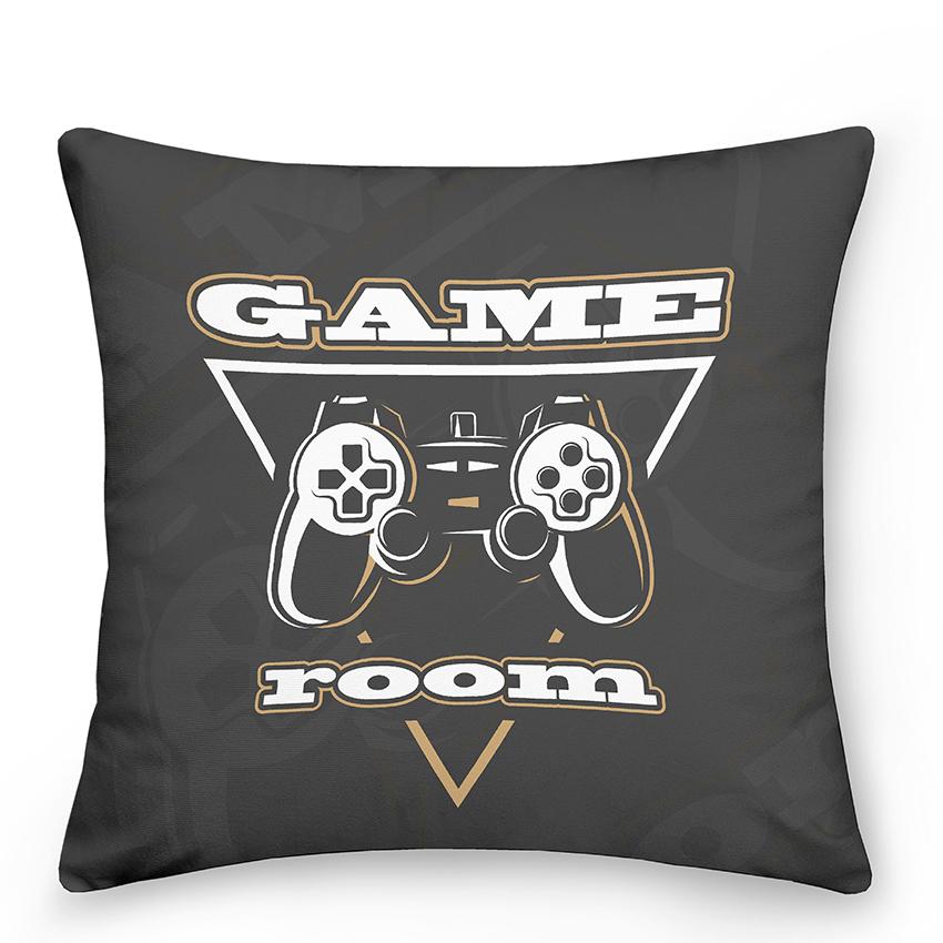 

Boy Gamer Print Pillowcase Bedroom Decor Video Game Cushion Cover Home Gamepad Gift 16x16Inch