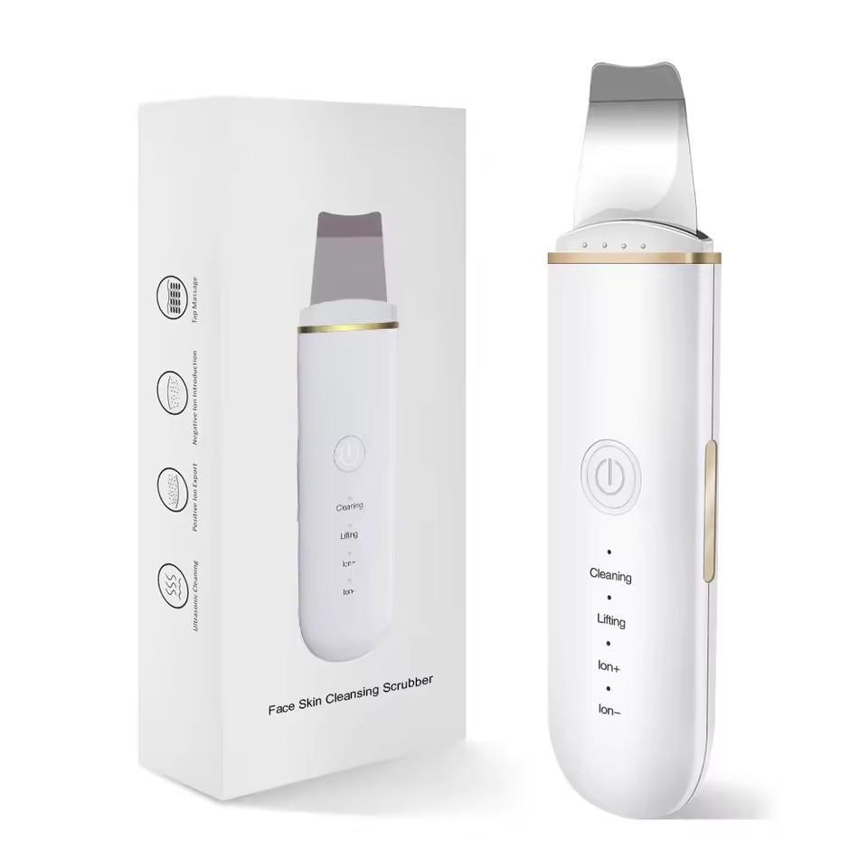 

Zai Xiao Ultrasonic Skin Scrubber Vibration Face Spatula Blackhead Remover Shovel Clean Cavitation Peeling Facial Lifting белый