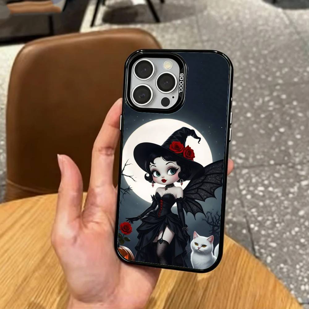 G-Girl G-Betty-es BoOpS   Phone Case For iPhone17,16,15,14,13,12,11 Plus,Pro Max Colored Silver Plated Inside Cover