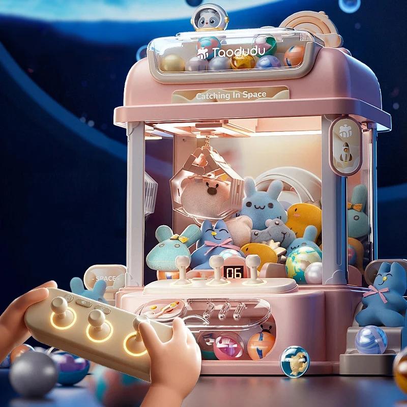 non-toxic Kids Claw Machine Mini Candy Vending Grabber Prize Dispenser Electronic Game for Party Birthdays with Lights Sound Toys for children