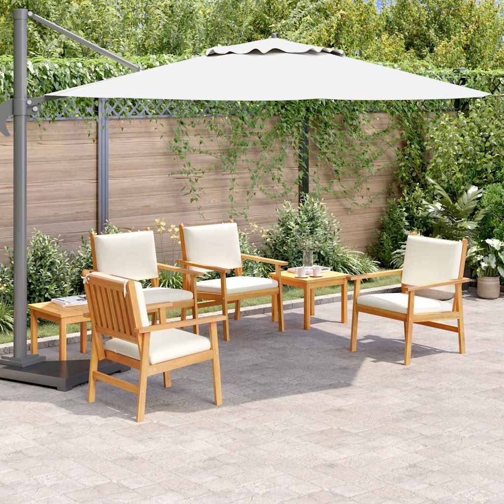 Garden Sofa Set 6 Pcs Brown Solid Acacia Wood
