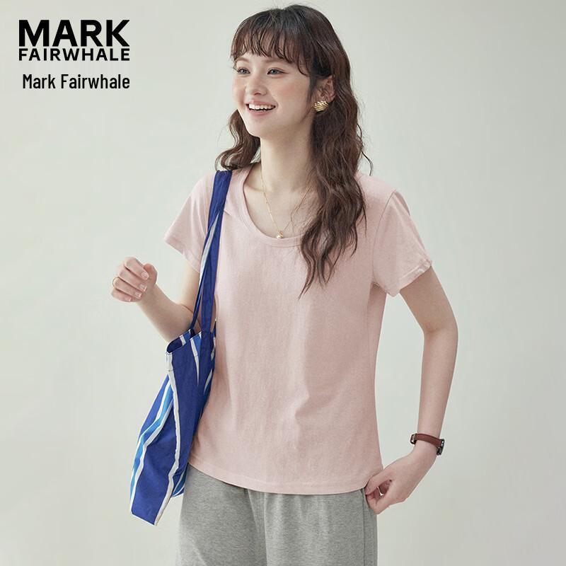 MARK FAIRWHALE Women s U-Neck Loose Fit T-Shirt S