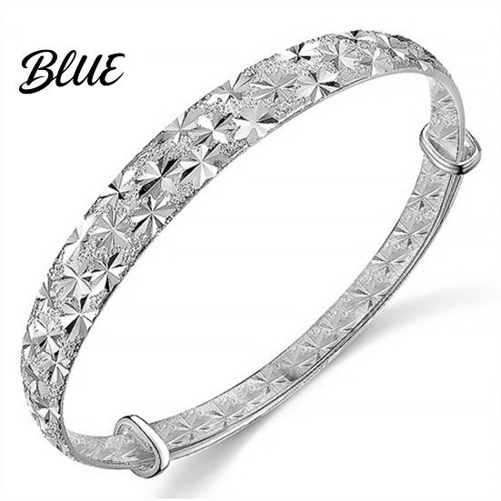 Women Copper Cuff Jewelry Bracelet Adjustable Size Star Pattern Design
