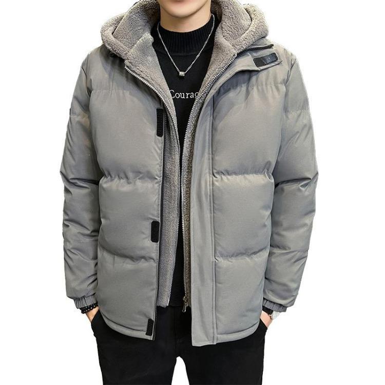 Winter Coat Men Cotton Hooded Down Casual Warm Jacket Coat Men