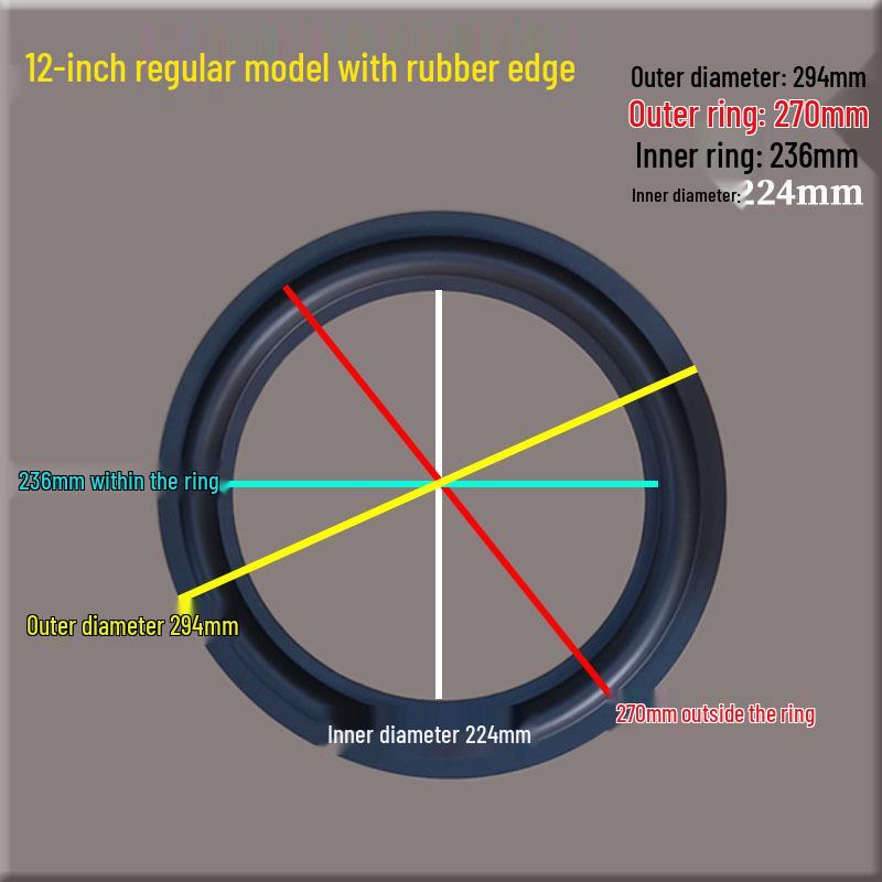 Speaker Surround Repair Parts: Foam, Rubber, Cloth; Available In 2-line, 3-line for 6.5", 8", 10", 12", 15" Sizes.