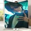 Hyunjin Kpop Stray Kids Flanelldecke, Ultraweiche Warme Plüschdecke für Zuhause Schlafzimmer Bett Sofa Abdeckung Camping Picknick Geschenk